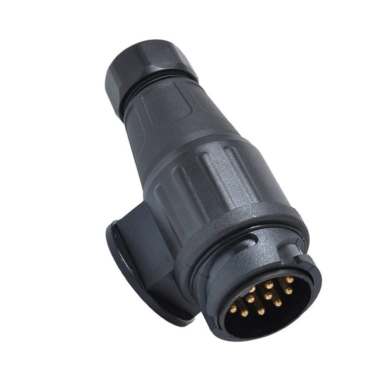 8 Pin Euro Plug with Single Hole Grommet